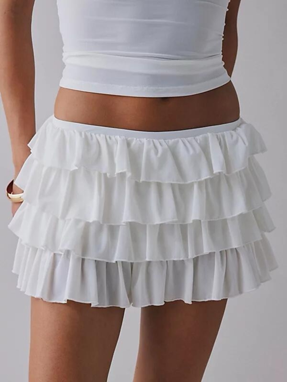 NWT URBAN OUTFITTERS OUT FROM UNDER CAMMY RUFFLE TRIM MICRO SKORT, VARIOUS SIZES